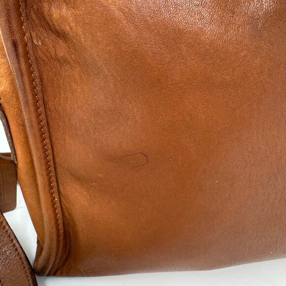 VTG Coach Bag Metropolis British Tan Leather Zip Crossbody Strap 9087 - Picture 7 of 13